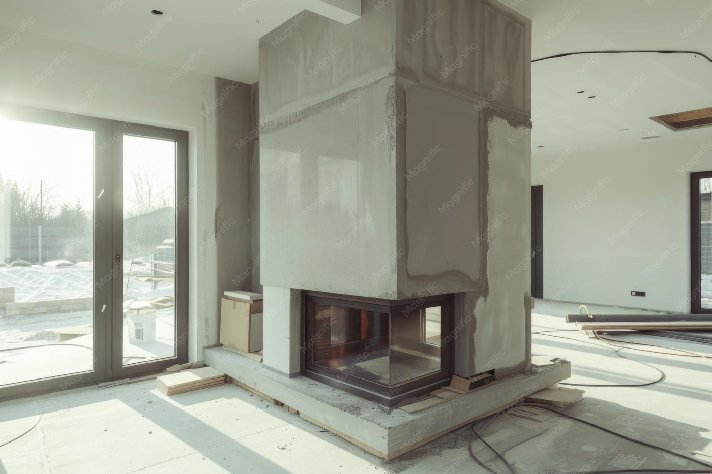 Gas log fireplace installation Cleveland